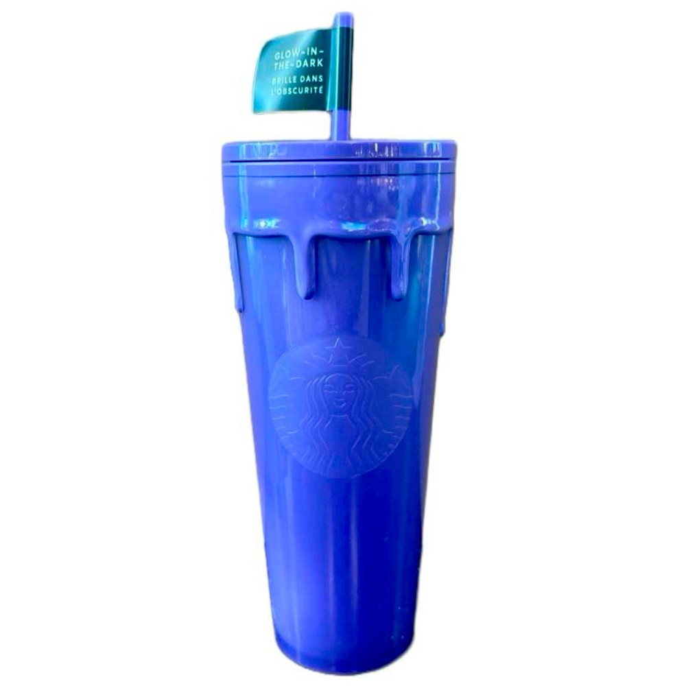 STARBUCKS Tumbler GLOW-IN-THE-DARK PURPLE SLIME Halloween VENTI COLD CUP 2025